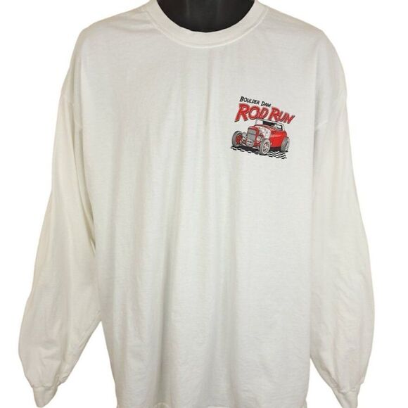 Boulder Dam Rod Run Drifters T Shirt Vintage Y2K 2003 Hot Rod Car Show Mens 2XL - Picture 2 of 6